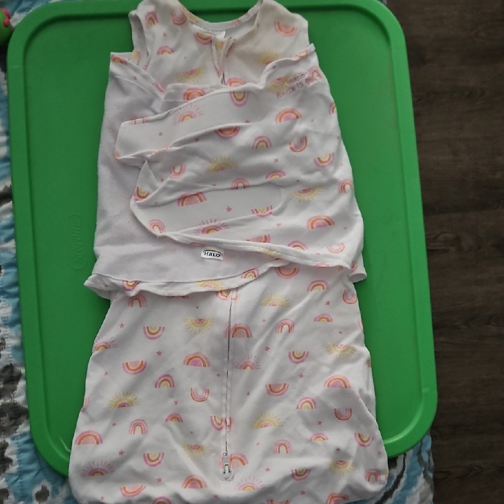Halo Sleep Sack with Rainbow and Sun Pattern
